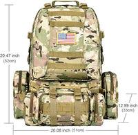 All-round 60L backpack: meeting military, outdoor and daily needs