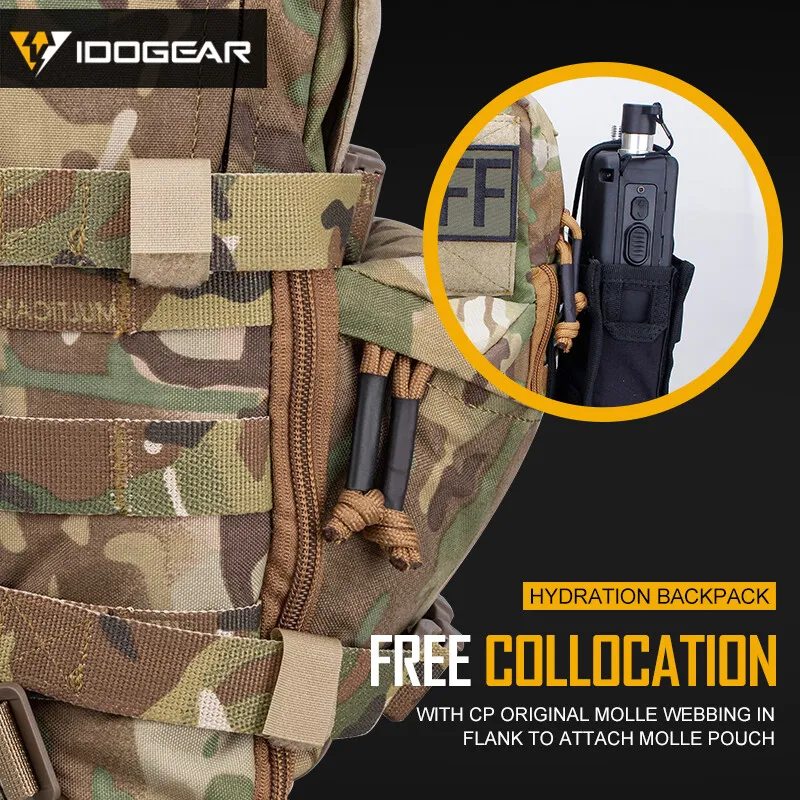 Tactical Hydration Pack Action Backpack Carrier Molle Mini Water Pouch