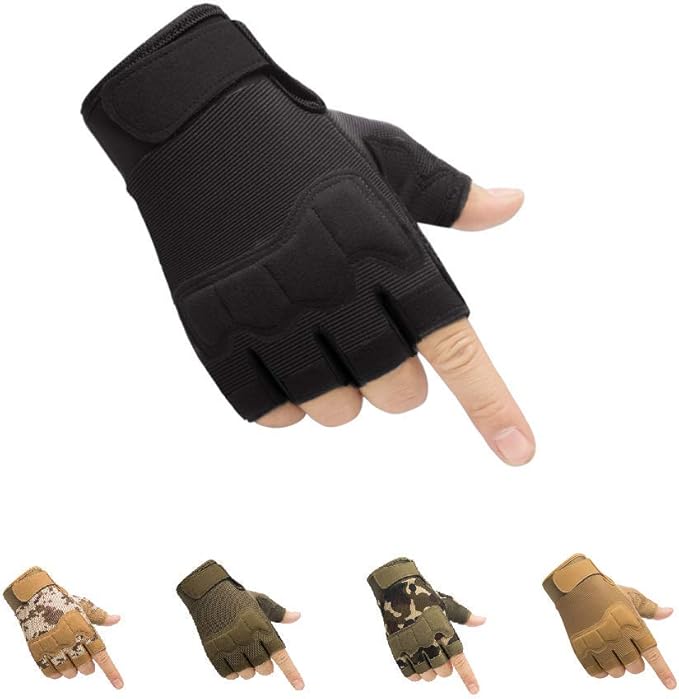 Fingerless tactical gloves - lightweight and flexible all-round outdoor protective equipment
