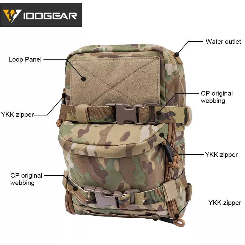 Tactical Hydration Pack Action Backpack Carrier Molle Mini Water Pouch