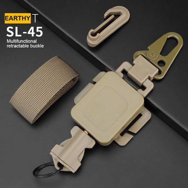 Hunting Anti-theft Telescopic Hanging Buckle Keychain Secure Rope Strap Clamp