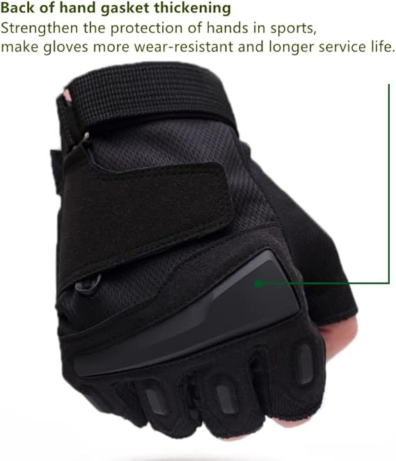 Men's Fingerless Breathable Workout Gloves Tactical Combat Shooting Motorcycle Weight Lifting Gloves