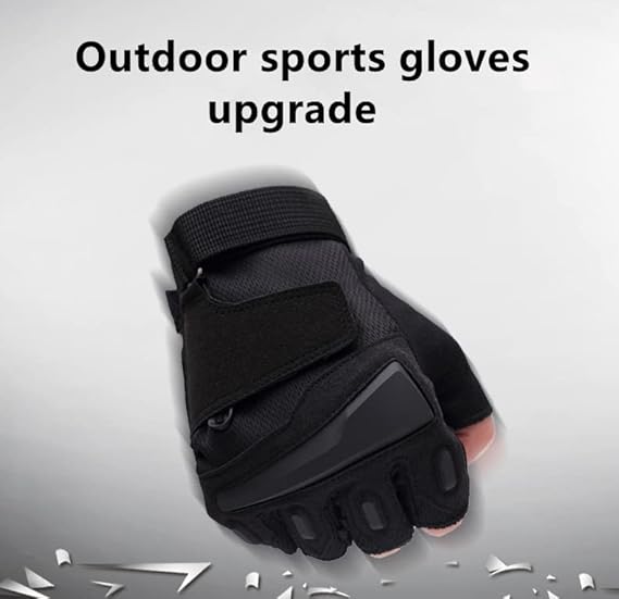 Men's Fingerless Breathable Workout Gloves Tactical Combat Shooting Motorcycle Weight Lifting Gloves