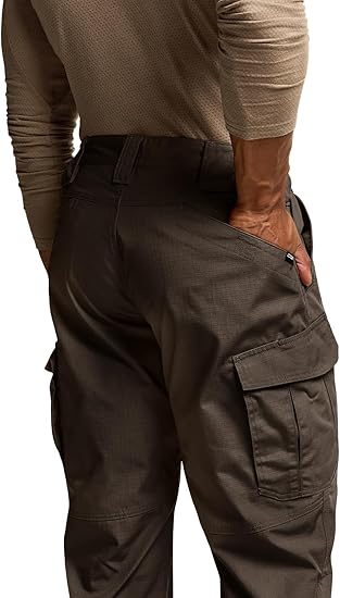 Men's Tactical Pants, Water Resistant Ripstop Cargo Pants, Lightweight EDC Work Hiking Pants, Outdoor Apparel