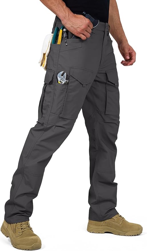 Men's Cargo Pants,Tactical Pants for Men Stretch,Durable Ripstop EDC Work Pants for Hiking