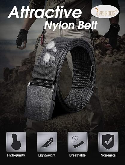 Nylon Canvas Breathable Military Tactical Men Waist Belt With Plastic Buckle