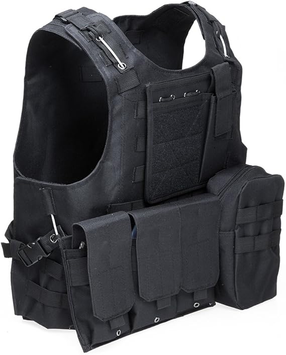 Tactical Vest Airsoft MOLLE RRV Hunting Adjustable Plate Carrier with Pouches