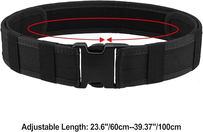 Police Security Tactical Combat Gear Utility Nylon Belt (Black)