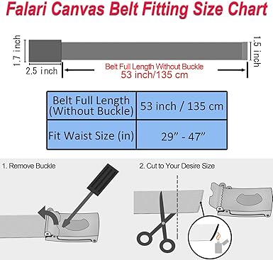 Canvas Web Belt Fully Adjustable Cut to Fit Golf Belt Flip Top Buckle