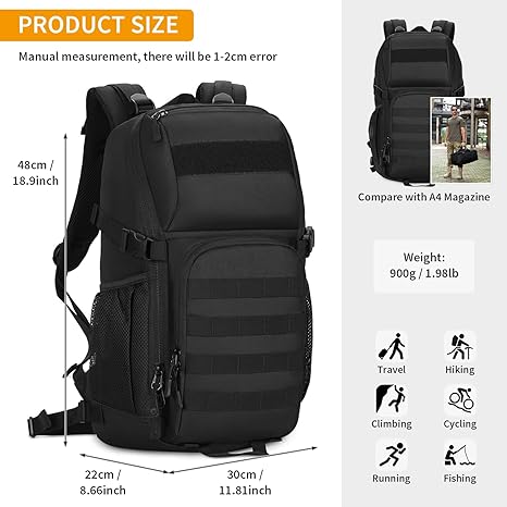 Military MOLLE Backpack Hunting Rucksack Gear Tactical Backpack Assault Pack 25L