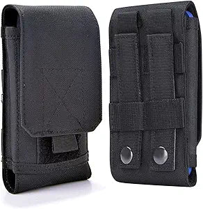 Universal Tactical MOLLE Holster Army Mobile Phone Belt Pouch EDC Security Pack Carry Accessory Kit Waist Bag Case Compatible iPhone 13 14 Pro X XS Max XR 7 8 Plus Samsung Galaxy S10 S9 S8 Plus