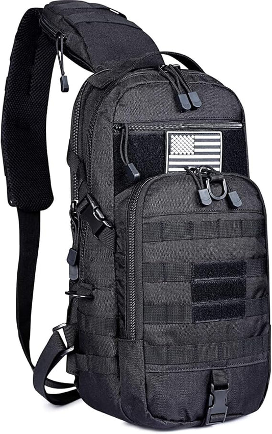 EDC Bag Tactical Sling Bag Backpack Molle Chest Shoulder Assault Pack Rectangular Outdoor Daypack