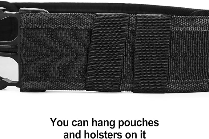 Police Security Tactical Combat Gear Utility Nylon Belt (Black)