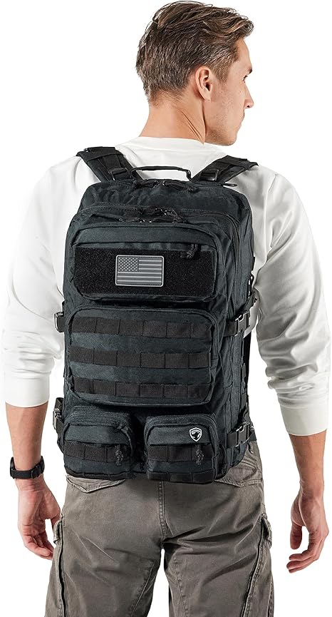 Backpack 50L, 2.4x Stronger, Military Backpack, Heavy Duty Molle Large Backpack, Work, Outdoors