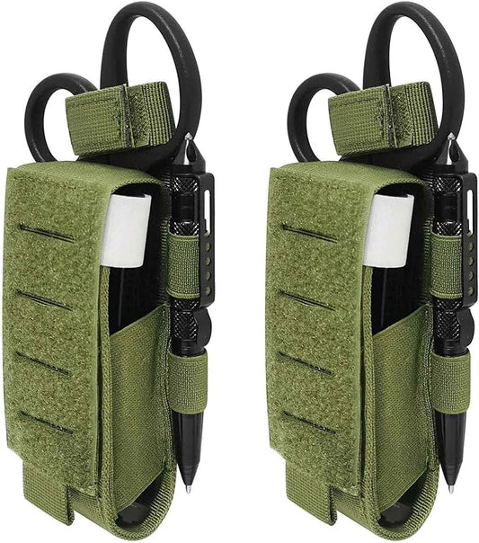 2 Piece Upgrade Laser Cut 1000D Molle Torniquet Pouch, Tactical Medical Tourniquet Pouch Holste