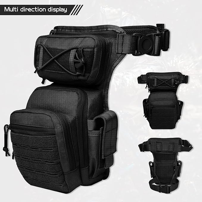 Drop Leg Bag for Men Women Military Tactical Thigh Pack Pouch Multifunctional Tactical Package Outdoor Hiking Thigh Bag