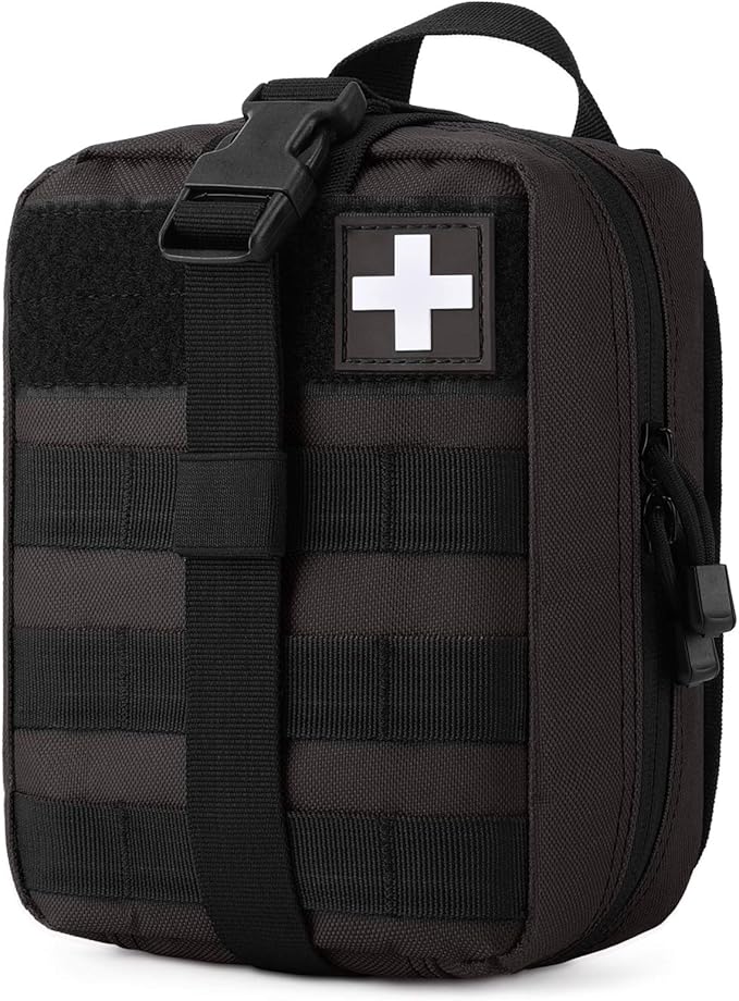 MOLLE Medical Pouch EMT First Aid Pouch Rip-Away IFAK Tactical Utility Pouch for Outdoor Activities Medical Supplies (Bag Only)