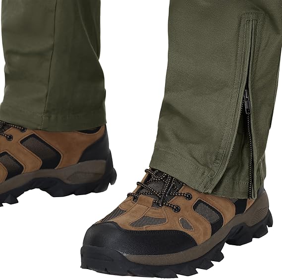 Men's Cargo Pants Tactical Military Pants Work Army Cotton Trousers with Multi-Pockets (No Belt)