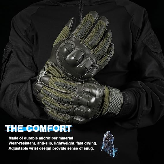 Tactical Gloves for Men - Touch Screen - Airsoft Motorcycle Outdoor Costume