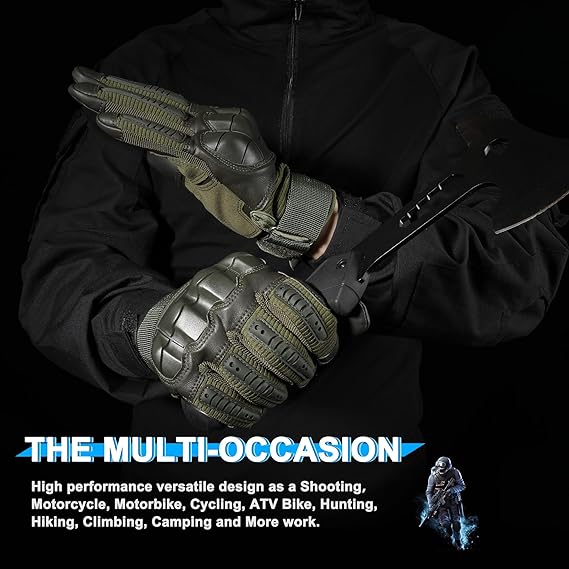 Tactical Gloves for Men - Touch Screen - Airsoft Motorcycle Outdoor Costume