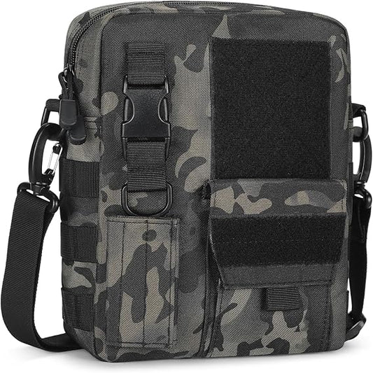 actical Messenger Bag Men MOLLE Sling Shoulder Pack with Patch