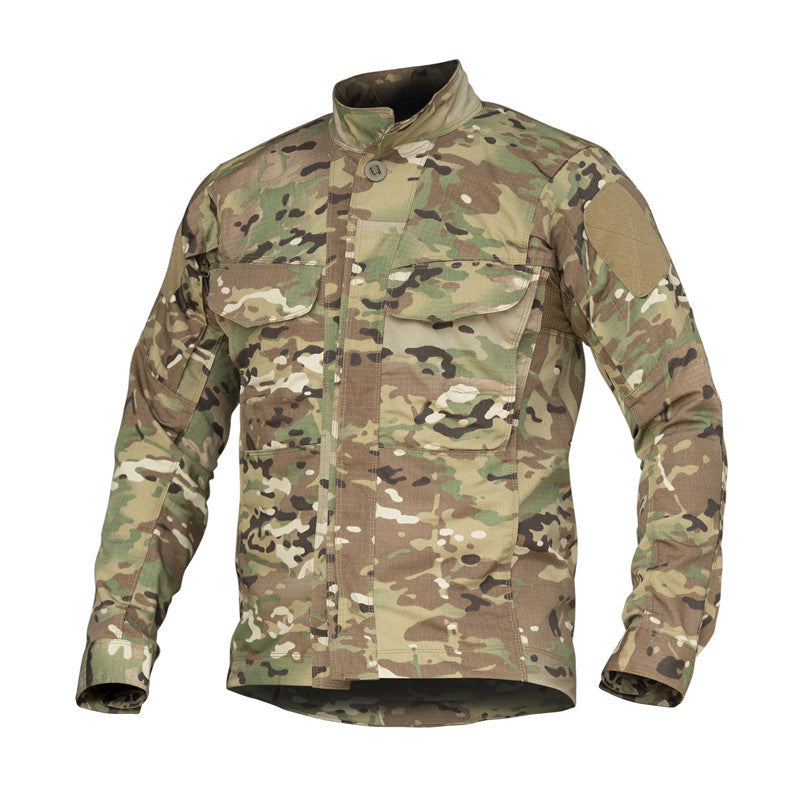 Men's Camo Tactical Long Sleeve Shirt Military Tactical Soldier Uniform Waterproof Multi-Pockets Outdoor Shirts