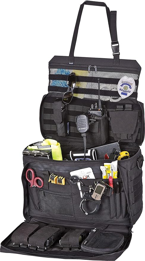 Tactical Bag, Wingman Patrol Bag for Law Enforcement, Police Gear Car Organizer, Black, Style 56045ABR (56045)