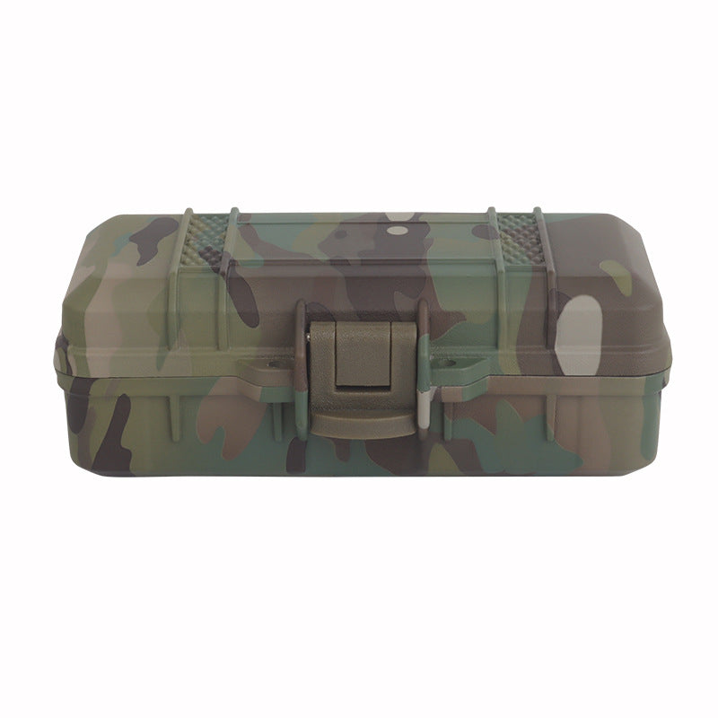 Tactical equipment camouflage storage box (15.2*6.3cm) shock-absorbing, dust-proof and water-proof 3-layer sponge