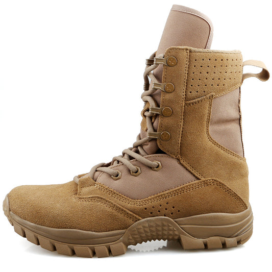 High-top tactical boots men's ultra-light breathable cowhide combat boots